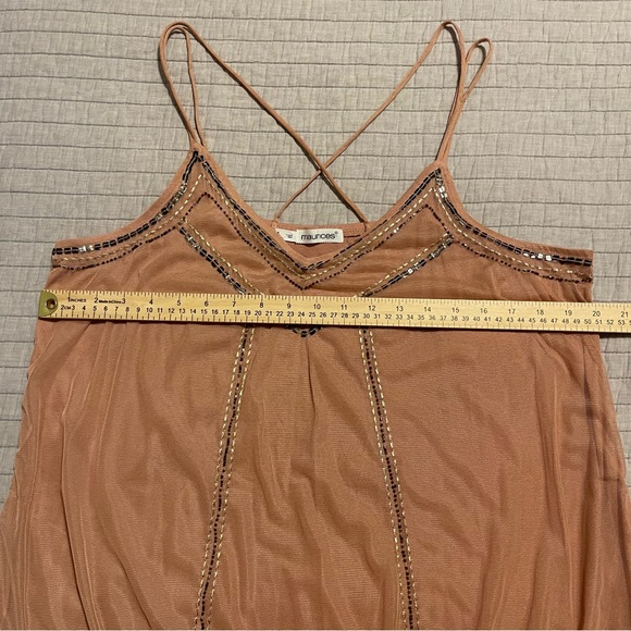 Maurice’s Beaded Mesh Sleeveless Blouse Size 1 - Picture 3 of 8